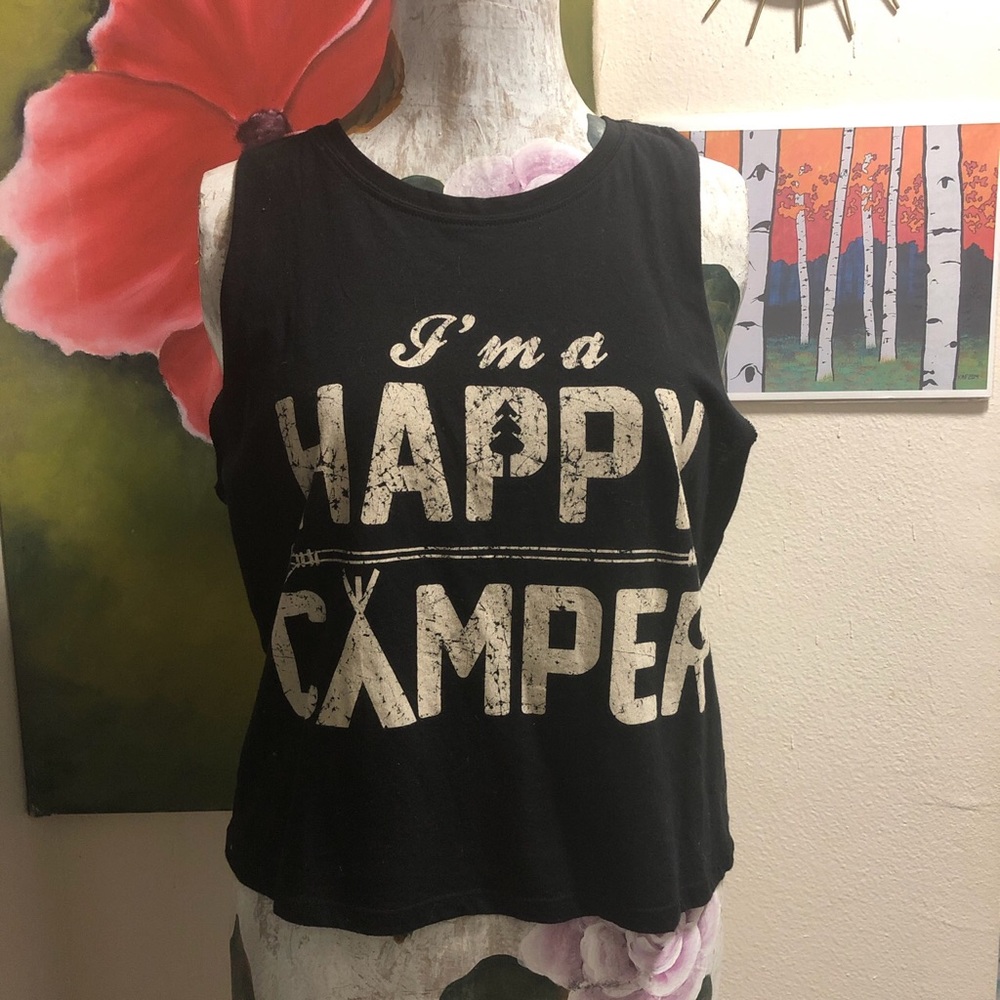 Distressed printed top